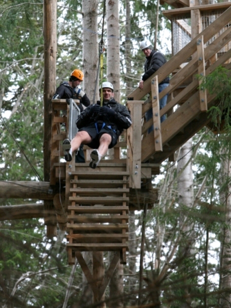 Martin Johnson, England Rugby Team Manager zipping through the trees at Ziptrek Ecotours (2)
